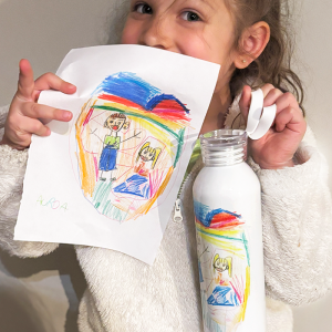 Alternative view of Botella aluminio + Tu dibujo